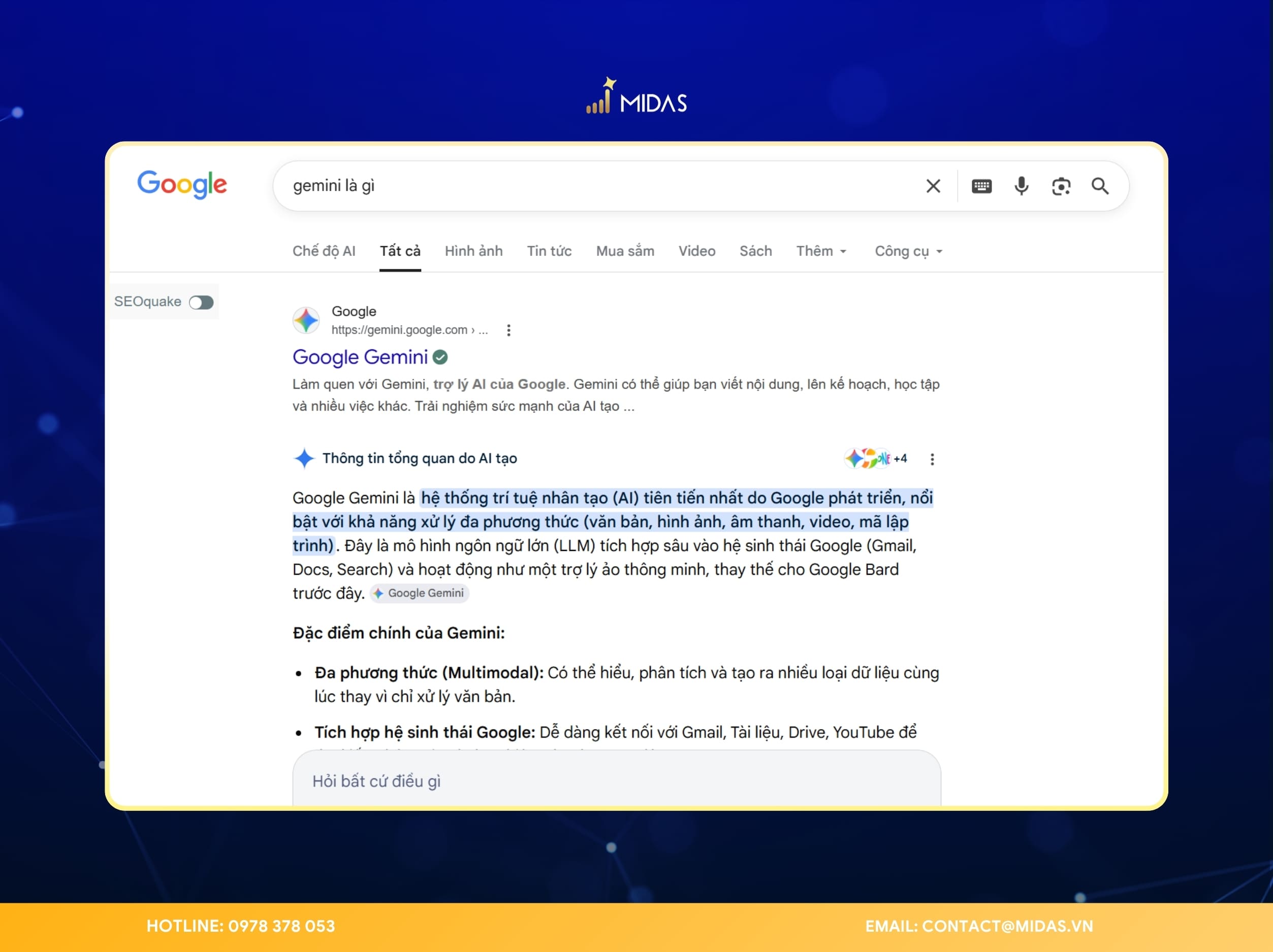 Ưu điểm nổi bật của Gemini nằm ở khả năng tích hợp sâu với hệ sinh thái Google