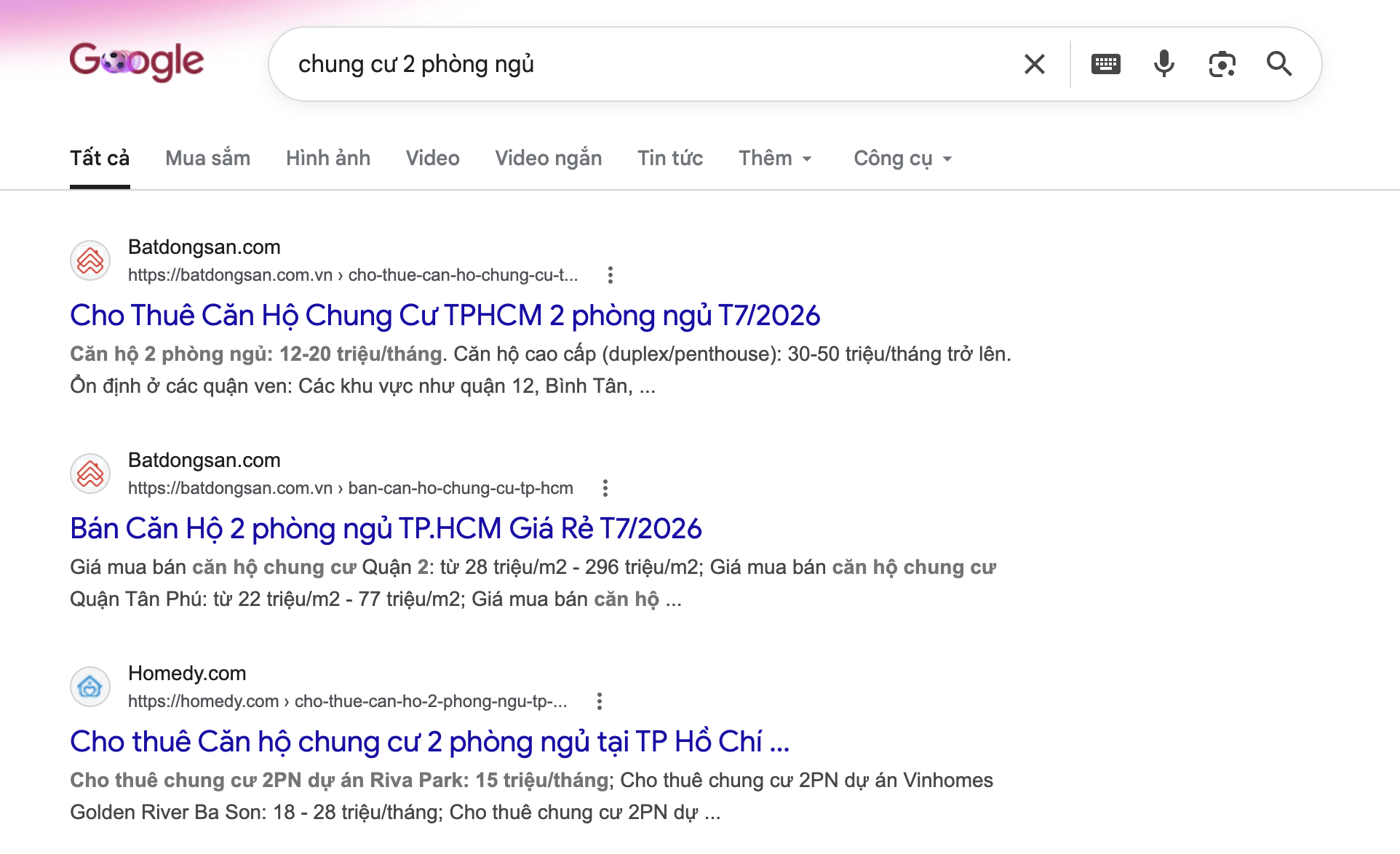 Phân loại intent keyword dự vào SERP