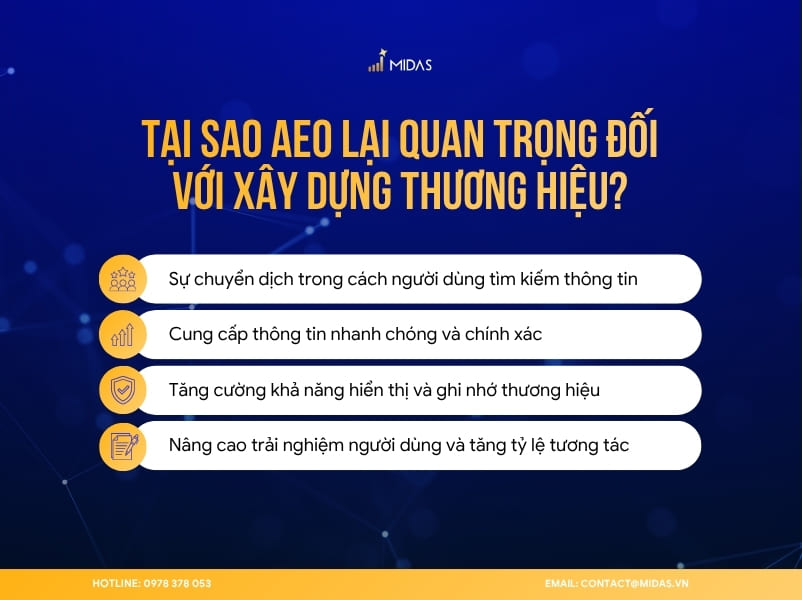 Những lý do AEO quan trọng đối với xây dựng thương hiệu