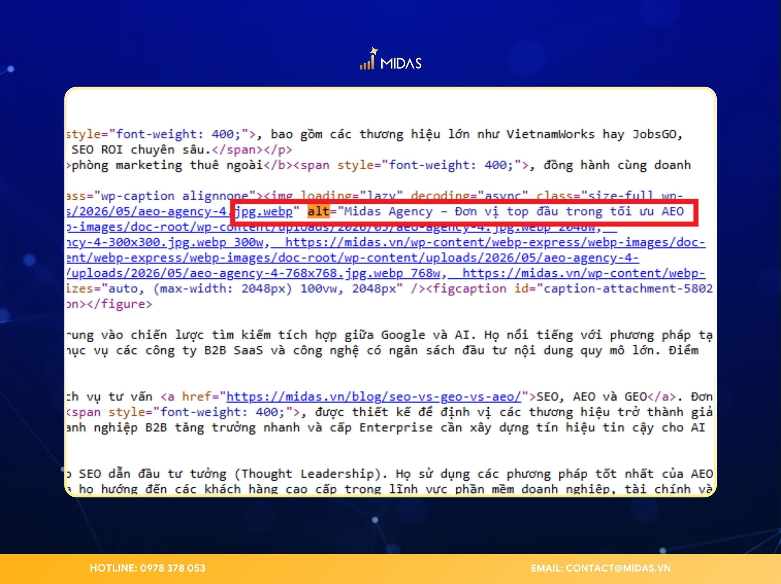 Alt Text là đoạn mô tả thay thế cho hình ảnh