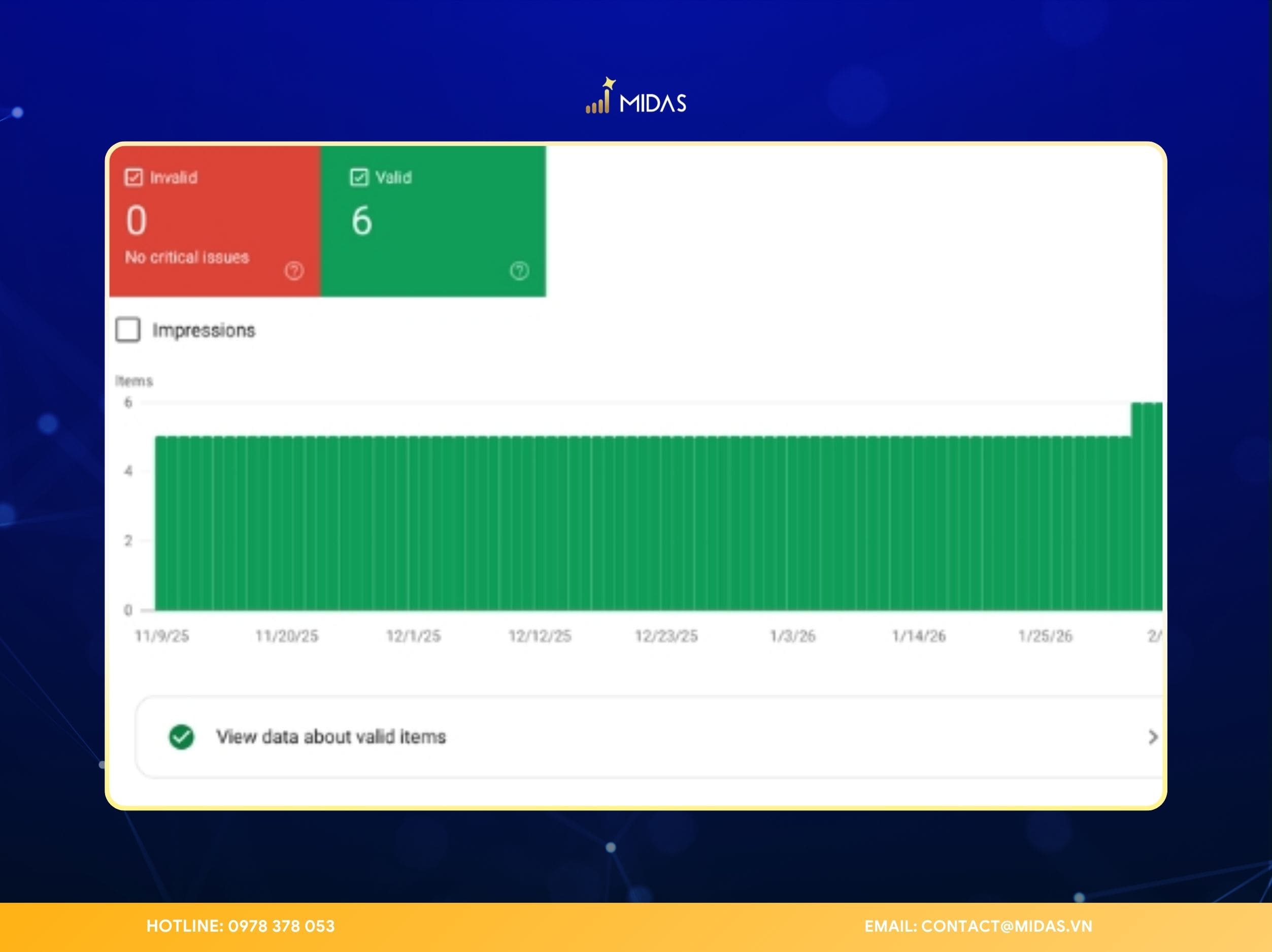 Kiểm tra Schema trong tab Enhancements của Search Console