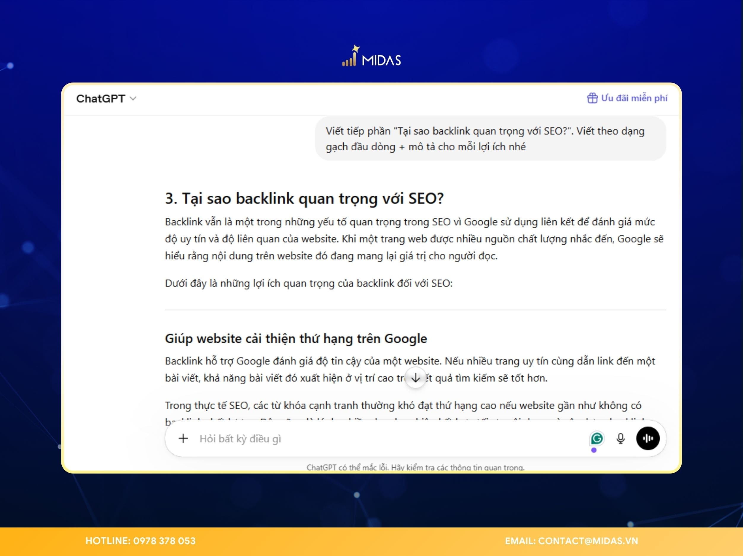 So sánh Perplexity với ChatGPT, ChatGPT có khả năng viết content theo nhiều định dạng khác nhau