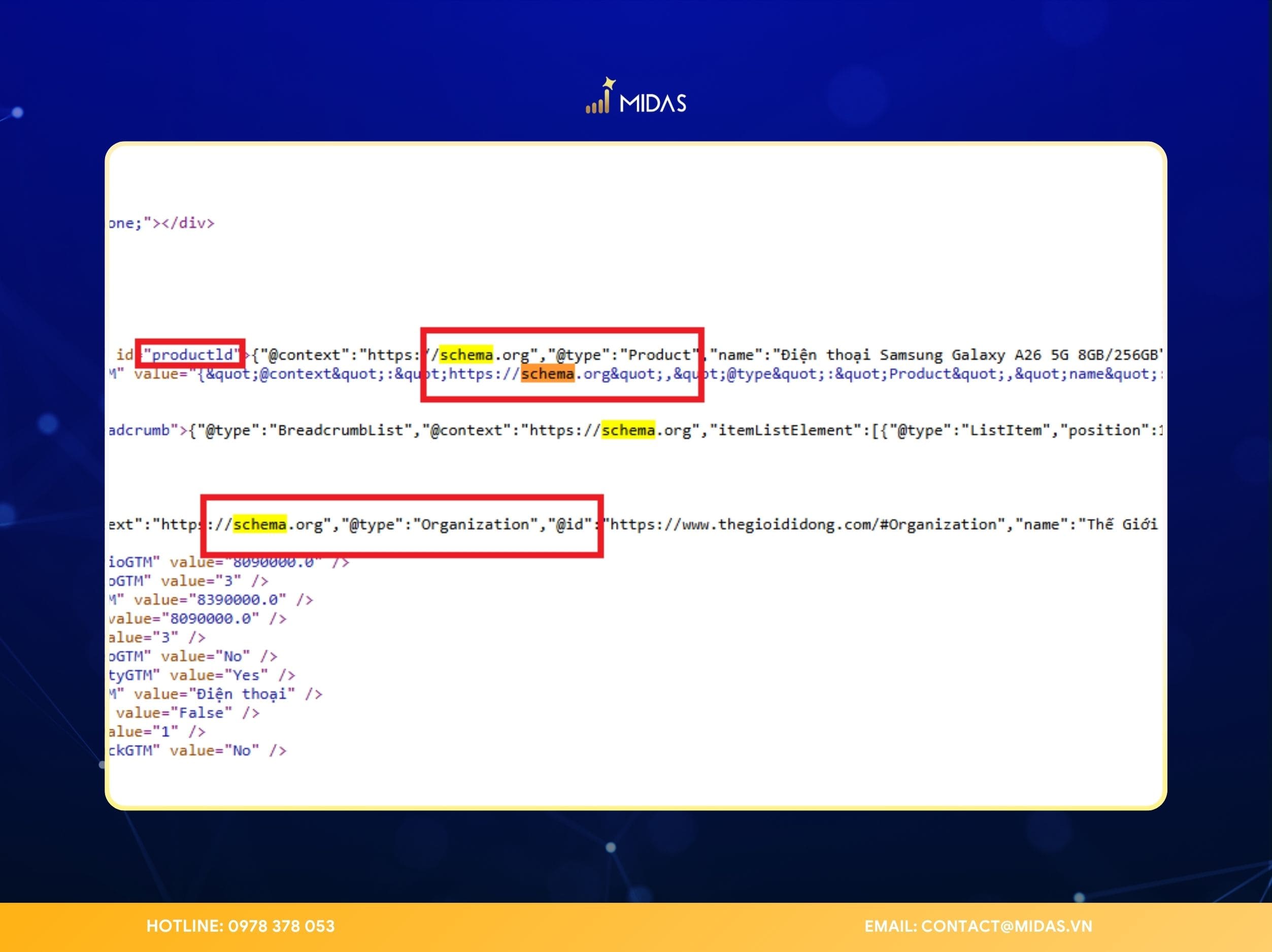 Product Schema là loại Schema dành cho các website bán hàng