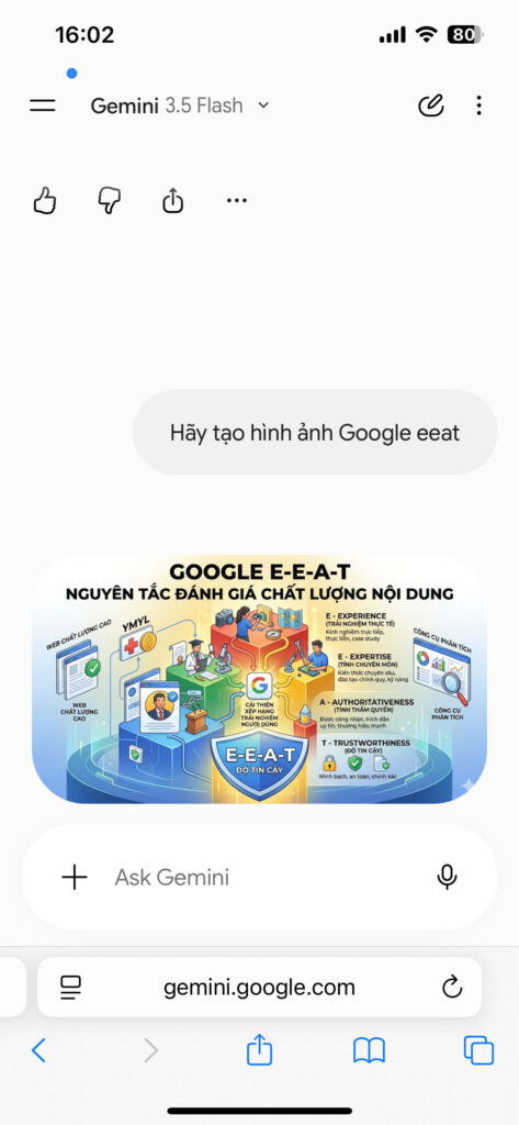 Gemini có khả năng tạo ảnh nhanh chóng
