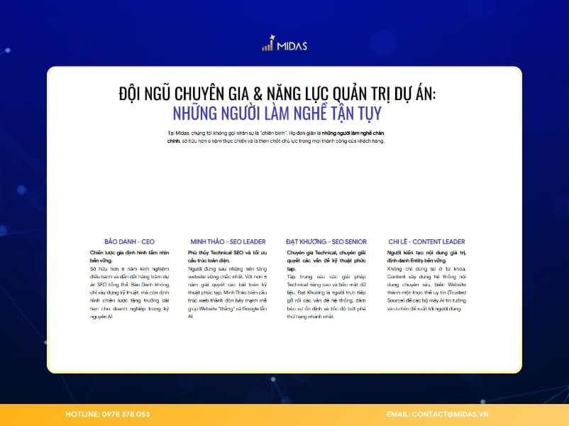 Xây dựng hồ sơ đội ngũ và tác giả để tối ưu Entity