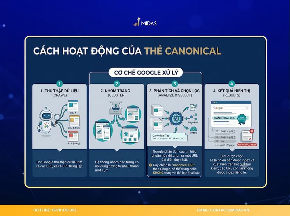Thẻ Canonical giải quyết triệt để vấn đề trùng lặp nội dung