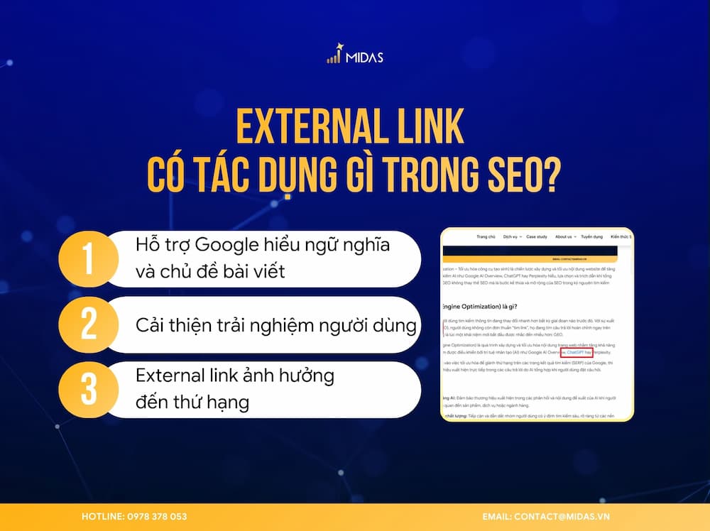 Google từ lâu đã xem external link chất lượng là một phần của nội dung tốt