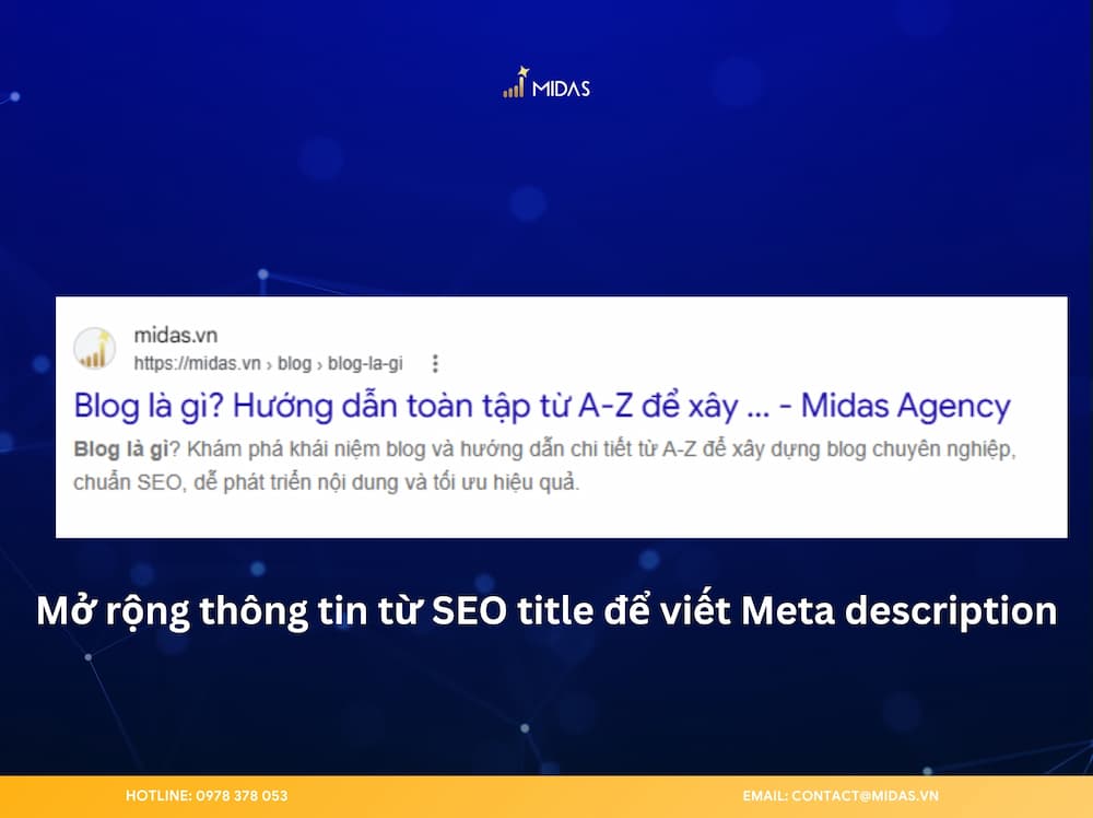 Title thu hút sự chú ý, còn Meta Description bổ sung thêm lợi ích và thông tin chi tiết.
