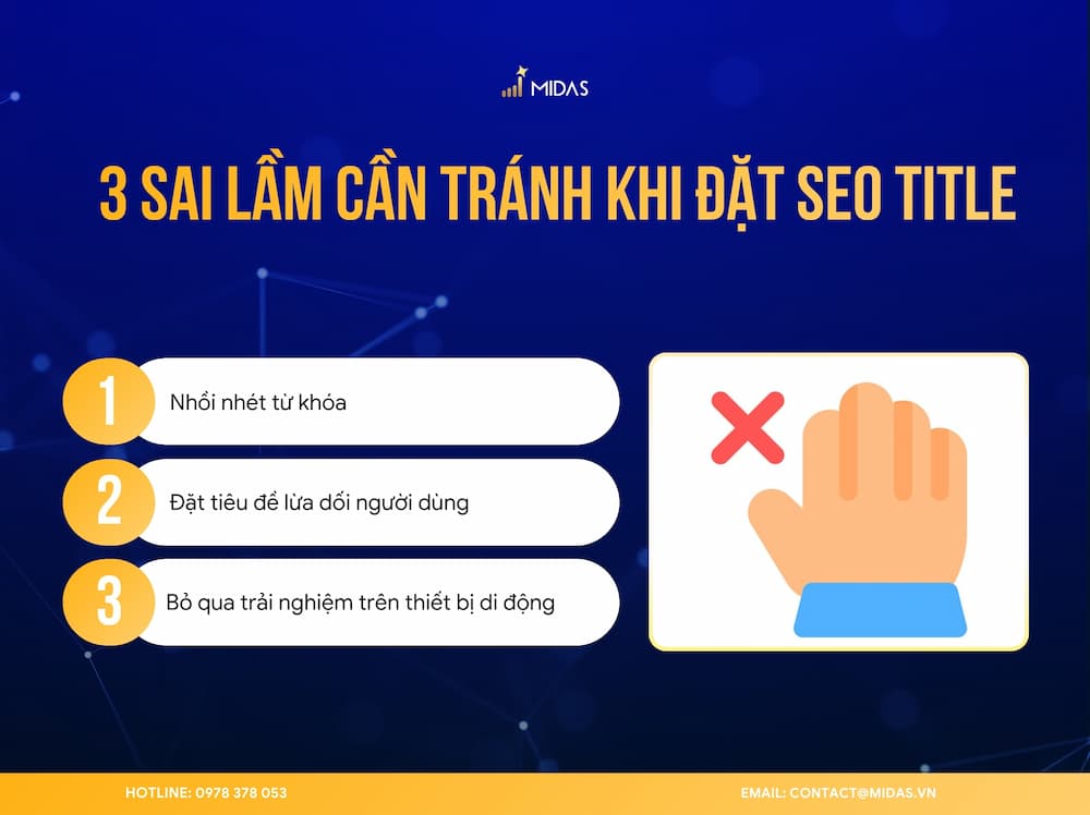 3 sai lầm thường gặp cần tránh để tiêu đề SEO đạt hiệu quả cao