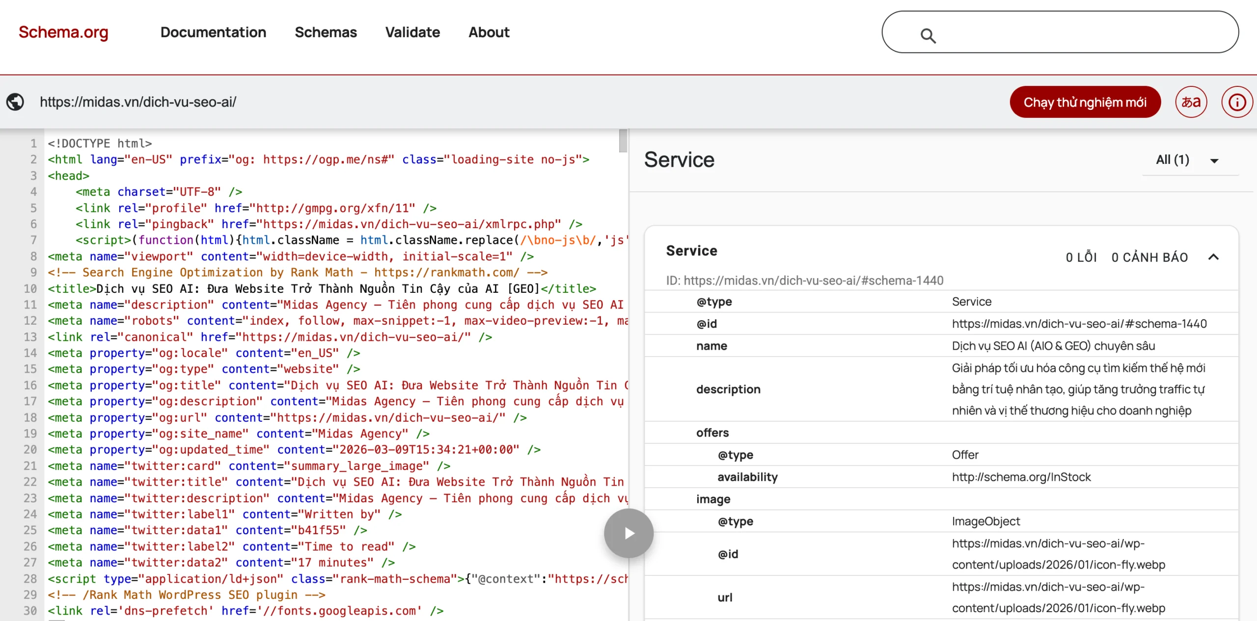 Trình kiểm tra schema