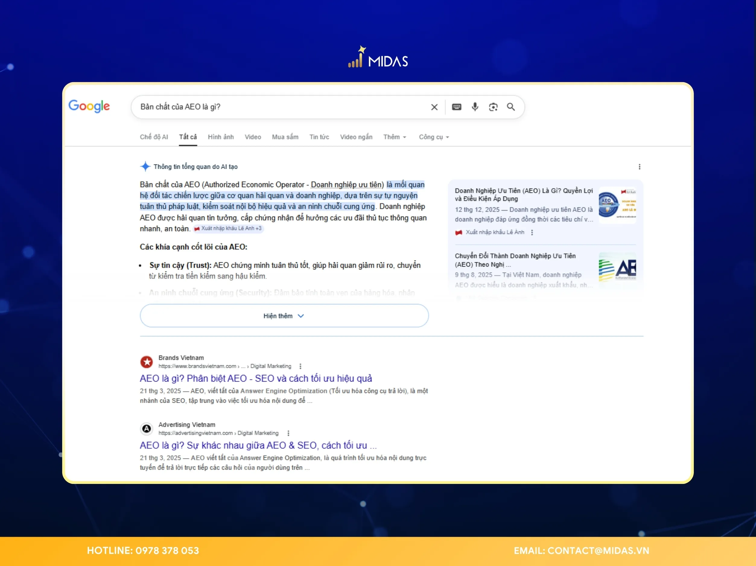 Bản chất của AEO không phải là “lên top”, mà là trở thành câu trả lời