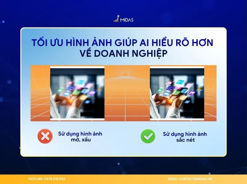 Tối ưu hình ảnh giúp AI hiểu rõ hơn về doanh nghiệp