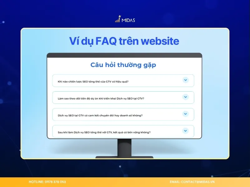 FAQ và nội dung trả lời trực tiếp giúp tăng khả năng hiển thị
