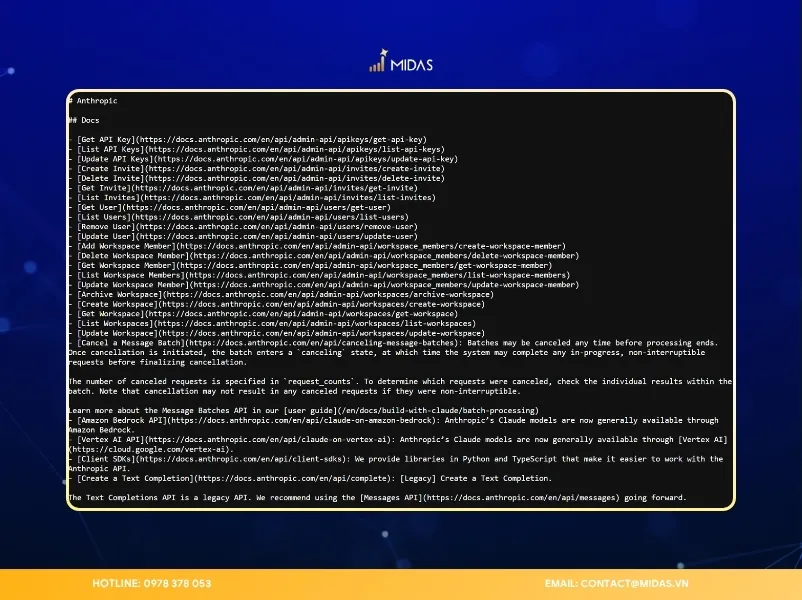 Ví dụ một file LLMs txt điển hình (nguồn: ahrefs)