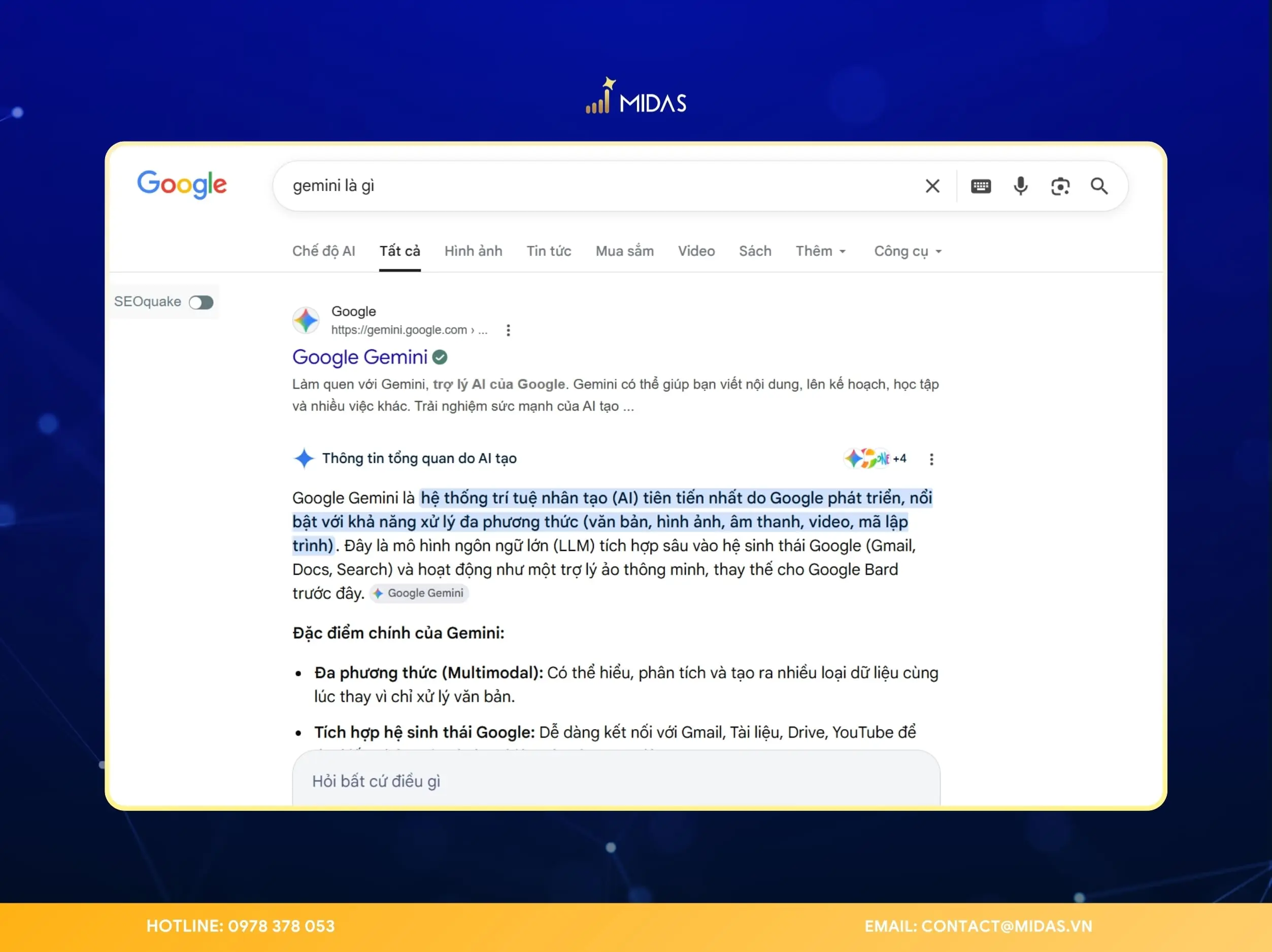 Ưu điểm nổi bật của Gemini nằm ở khả năng tích hợp sâu với hệ sinh thái Google