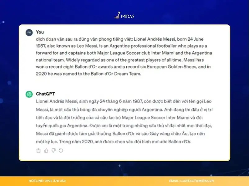 Ví dụ về dịch thuật bằng Chat OpenAI