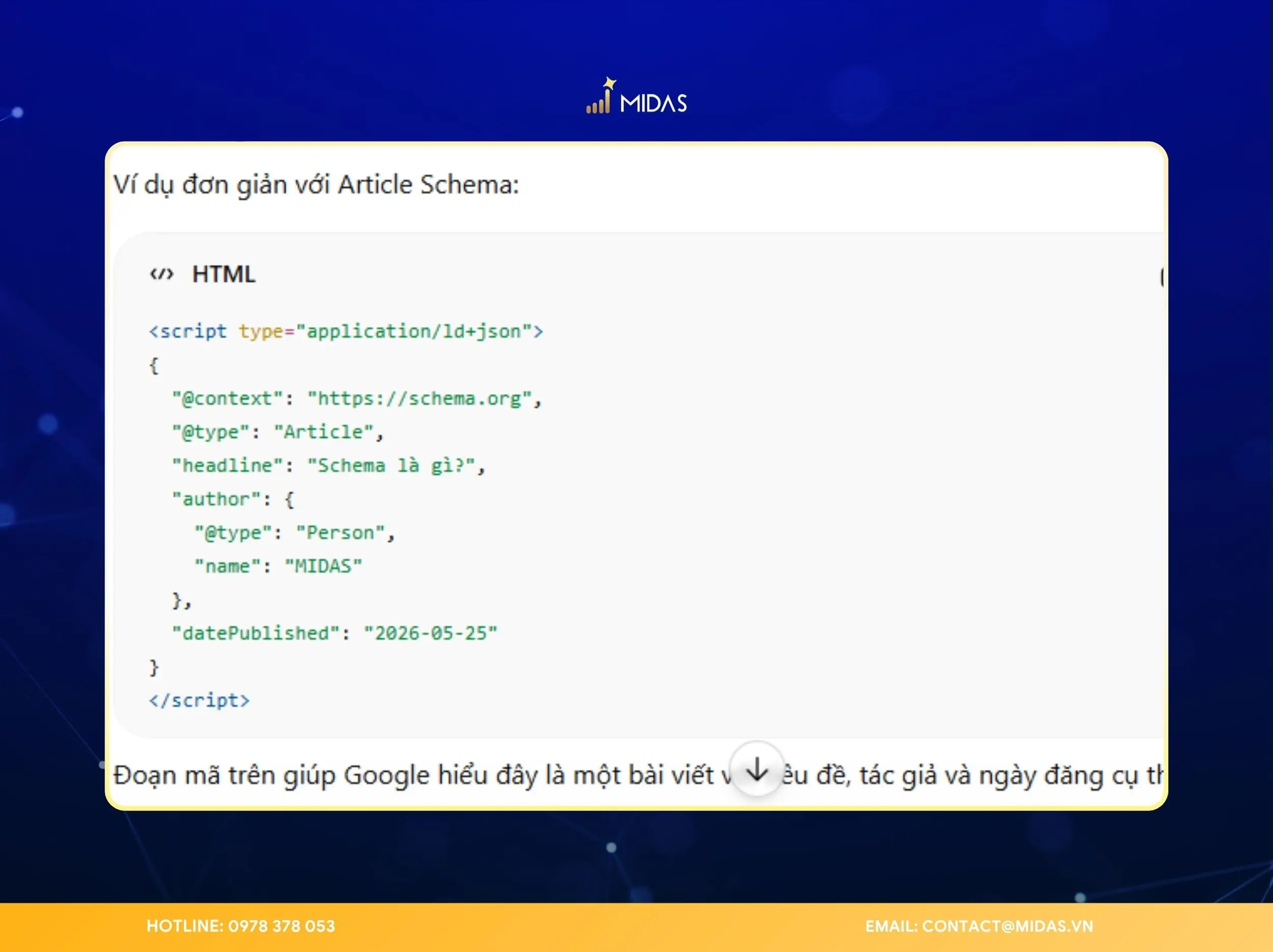 JSON-LD là định dạng dữ liệu có cấu trúc được viết dưới dạng đoạn mã JavaScript