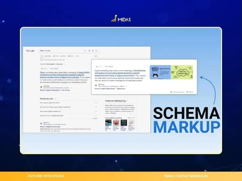 Schema Markup là dạng dữ liệu có cấu trúc thêm vào website giúp công cụ tìm kiếm và AI hiểu rõ nội dung trên trang