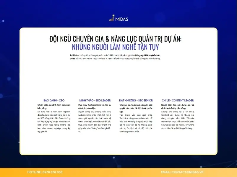 Xây dựng hồ sơ đội ngũ và tác giả để tối ưu Entity